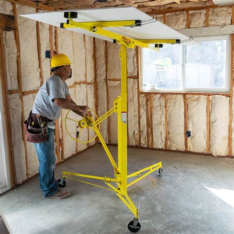 sheet metal hoist|sheetrock lifting tool.